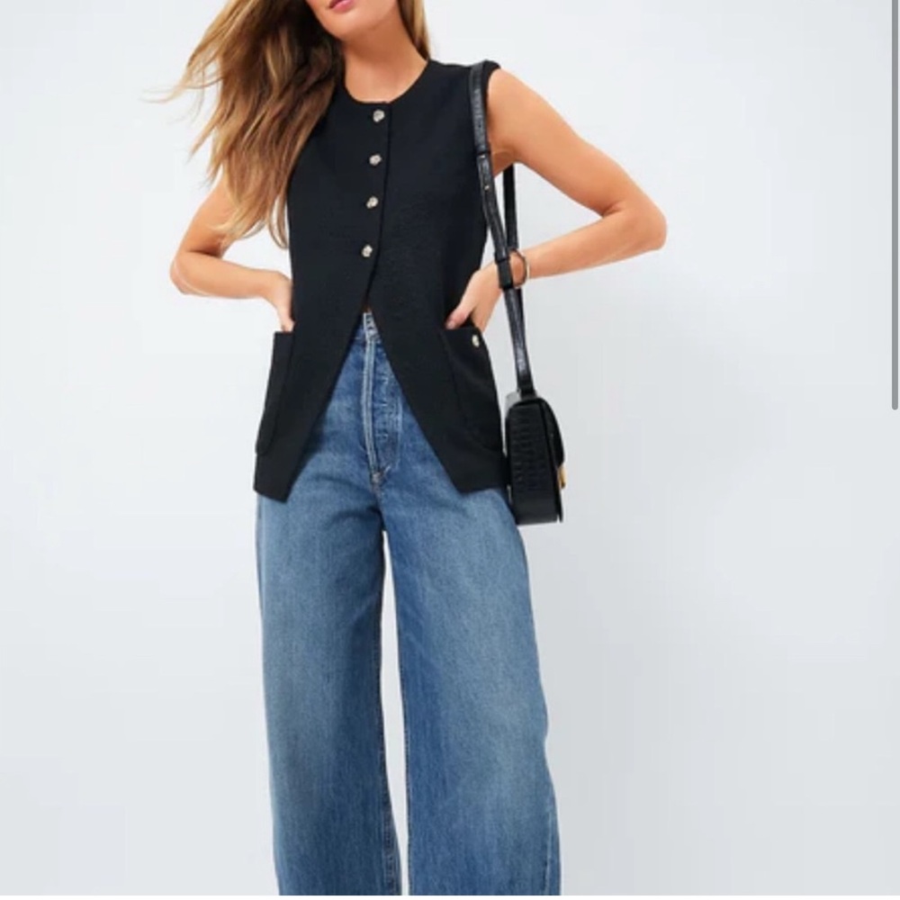 NWT Tuckernuck Black Tweed Sonja Top